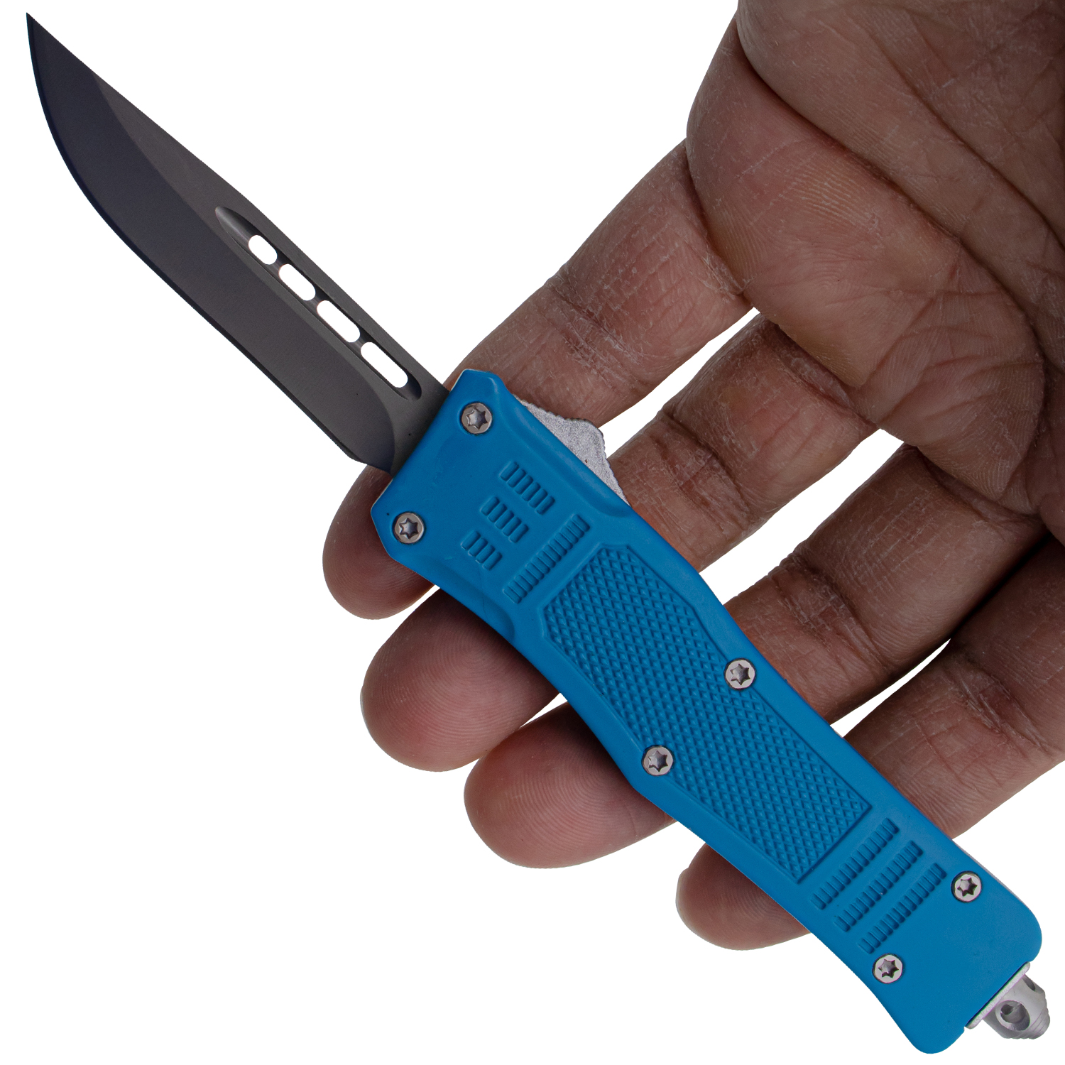  Covert OPS USA OTF Automatic Knife 7 Inch Overall DP Blue